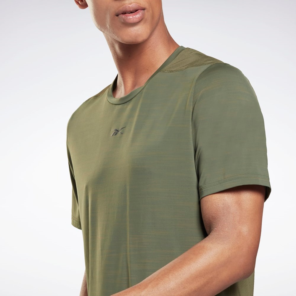 Reebok Tech Styl Activchill Move T-Shirt Zielone | OUAT-98570