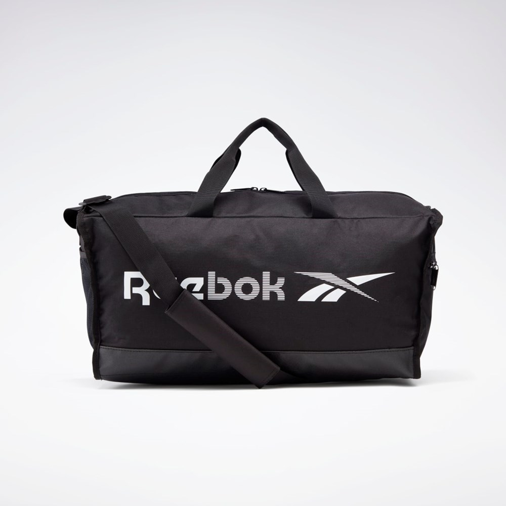 Reebok Treningowe Essentials Duffel Bag Medium Czarne Białe | LKRC-94036