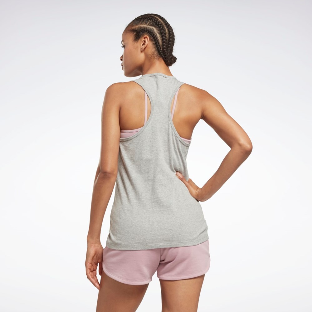 Reebok Treningowe Essentials Grafiką Tank Top Szare | NMZA-85296