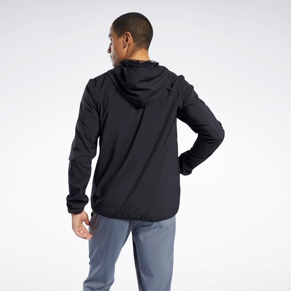 Reebok Treningowe Essentials Jacket Czarne | COFY-14075