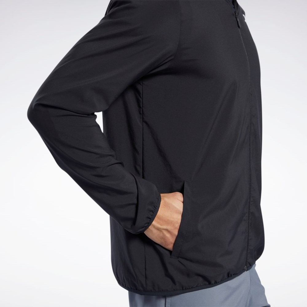 Reebok Treningowe Essentials Jacket Czarne | COFY-14075