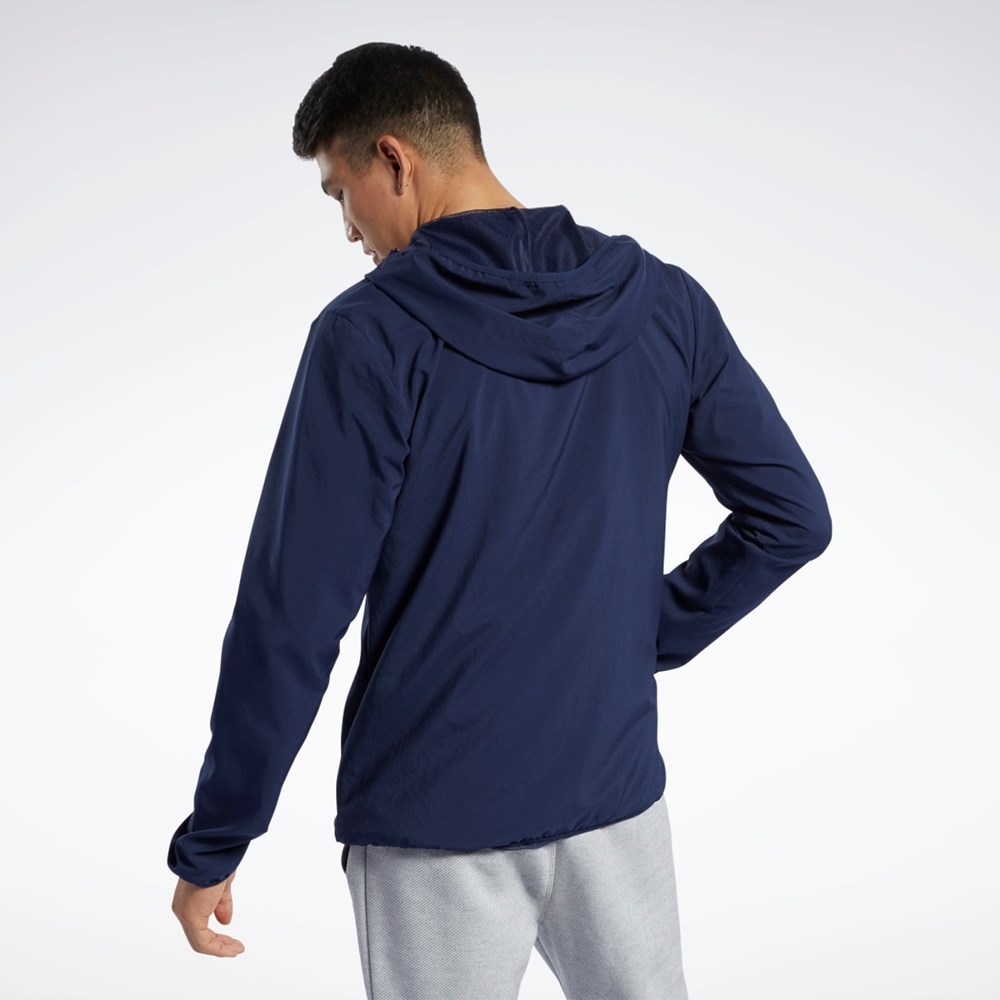 Reebok Treningowe Essentials Jacket Granatowe | VTBI-73804