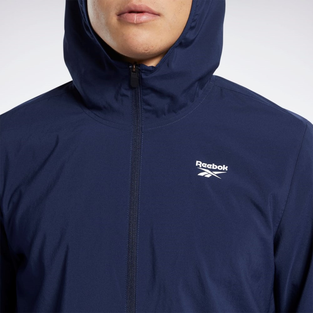 Reebok Treningowe Essentials Jacket Granatowe | VTBI-73804