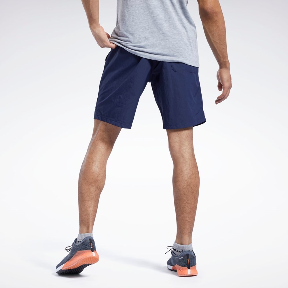 Reebok Treningowe Essentials Utility Shorts Granatowe | EBUX-42059