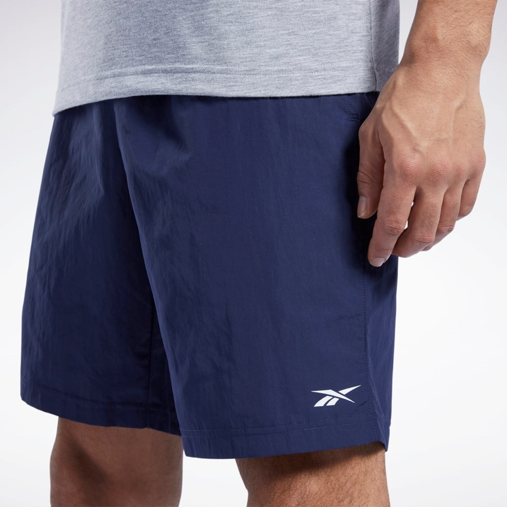 Reebok Treningowe Essentials Utility Shorts Granatowe | EBUX-42059