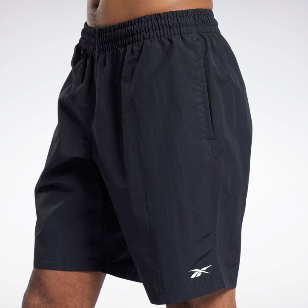 Reebok Treningowe Essentials Utility Shorts Czarne | JYSG-63908