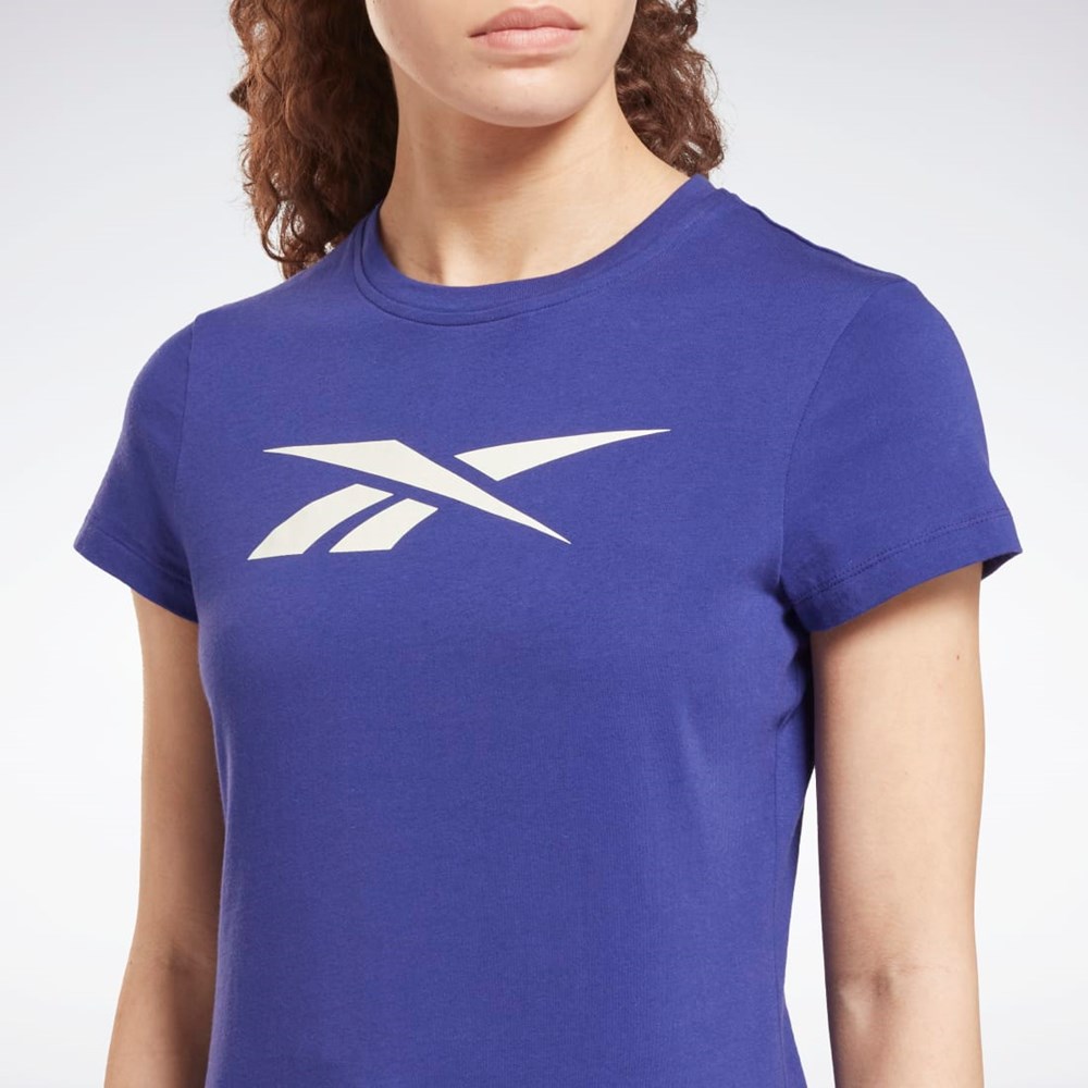 Reebok Treningowe Essentials Vector Grafiką Tee Fioletowe | PKQS-12937