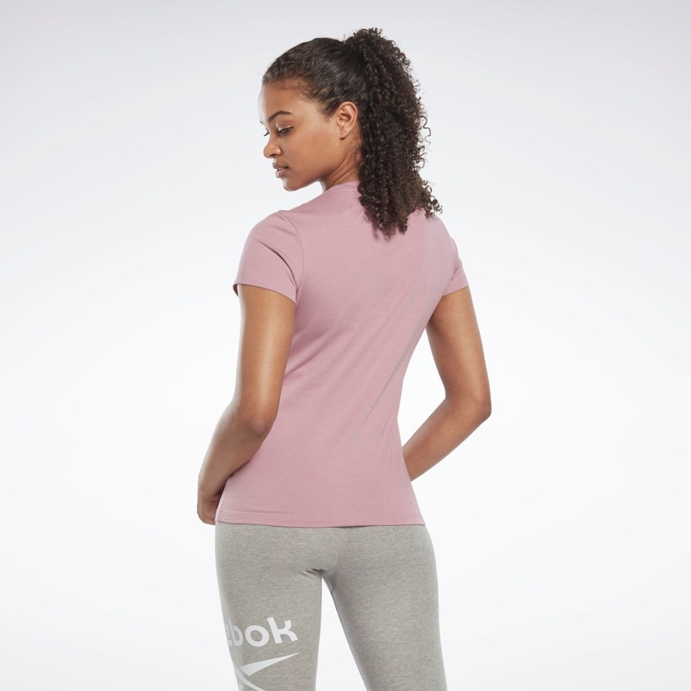 Reebok Treningowe Essentials Vector Grafiką Tee Infused Lilac | WDVJ-49278