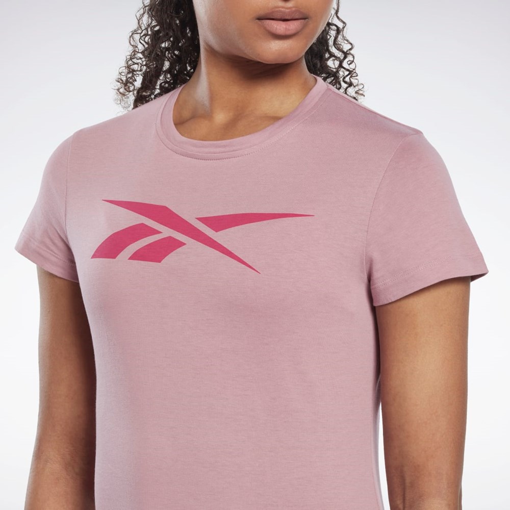 Reebok Treningowe Essentials Vector Grafiką Tee Infused Lilac | WDVJ-49278