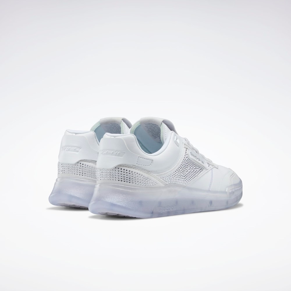 Reebok Très Rasché Club C Legacy Diamanté Shoes Białe Srebrne | YKHE-57603