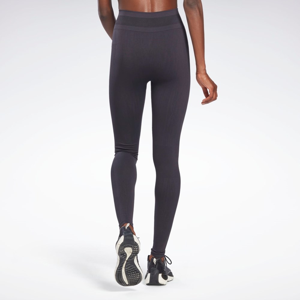 Reebok United By Fitness Myoknit Seamless Leggings Czarne | ANOB-19672