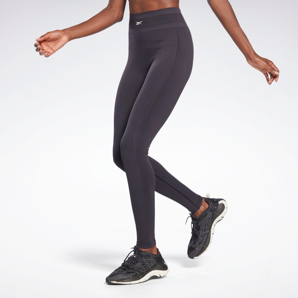 Reebok United By Fitness Myoknit Seamless Leggings Czarne | ANOB-19672