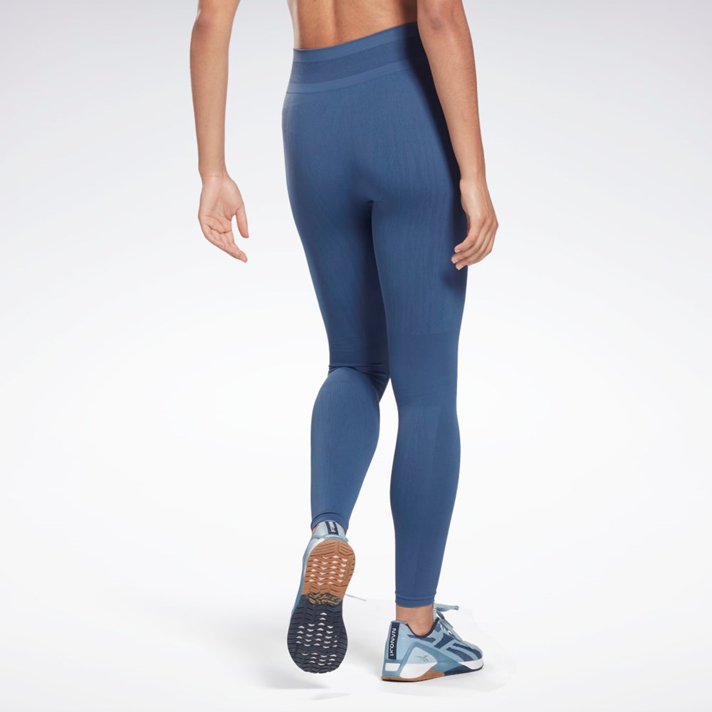 Reebok United By Fitness Myoknit Seamless Leggings Niebieskie | VGAI-32685