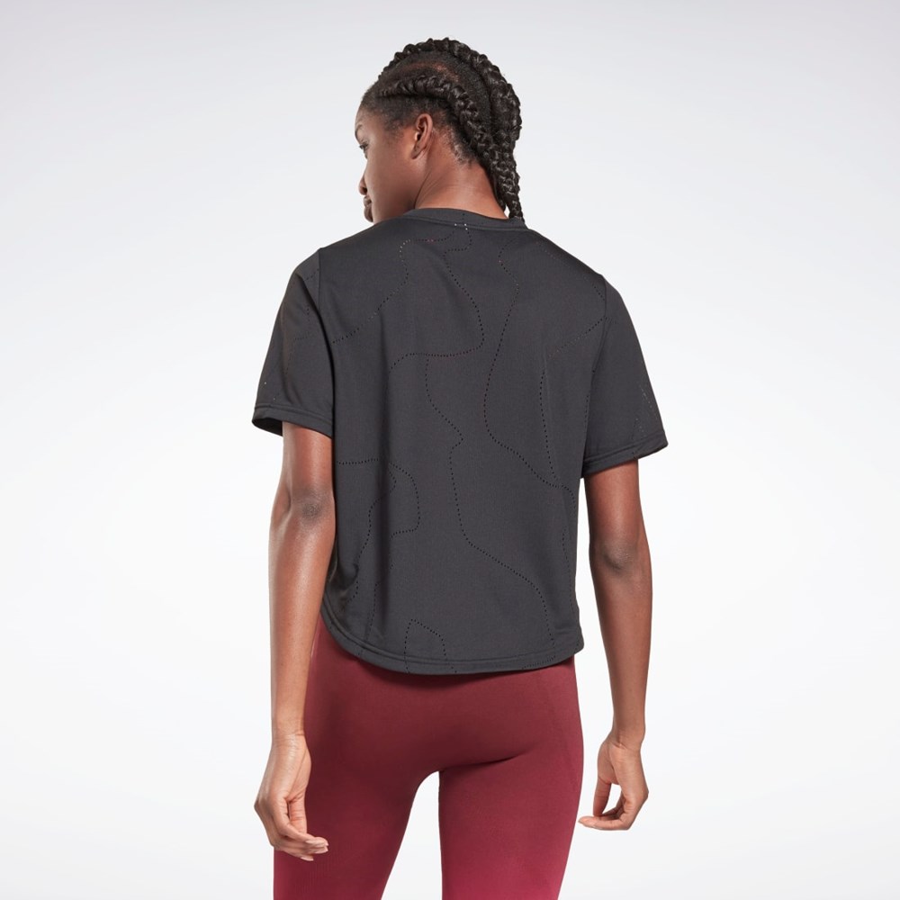 Reebok United By Fitness Perforated T-Shirt Czarne | RLGK-95468