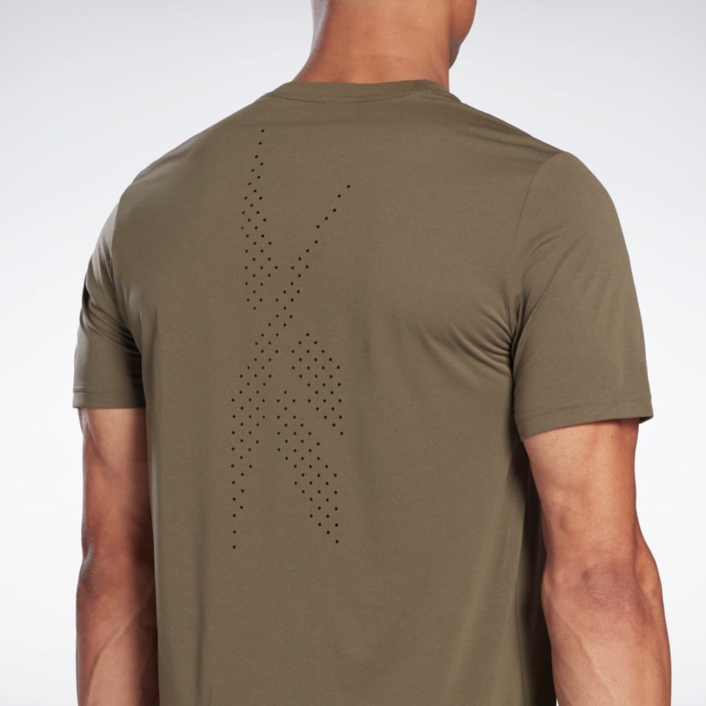 Reebok United by Fitness MoveSoft T-Shirt Zielone | OGVC-56107