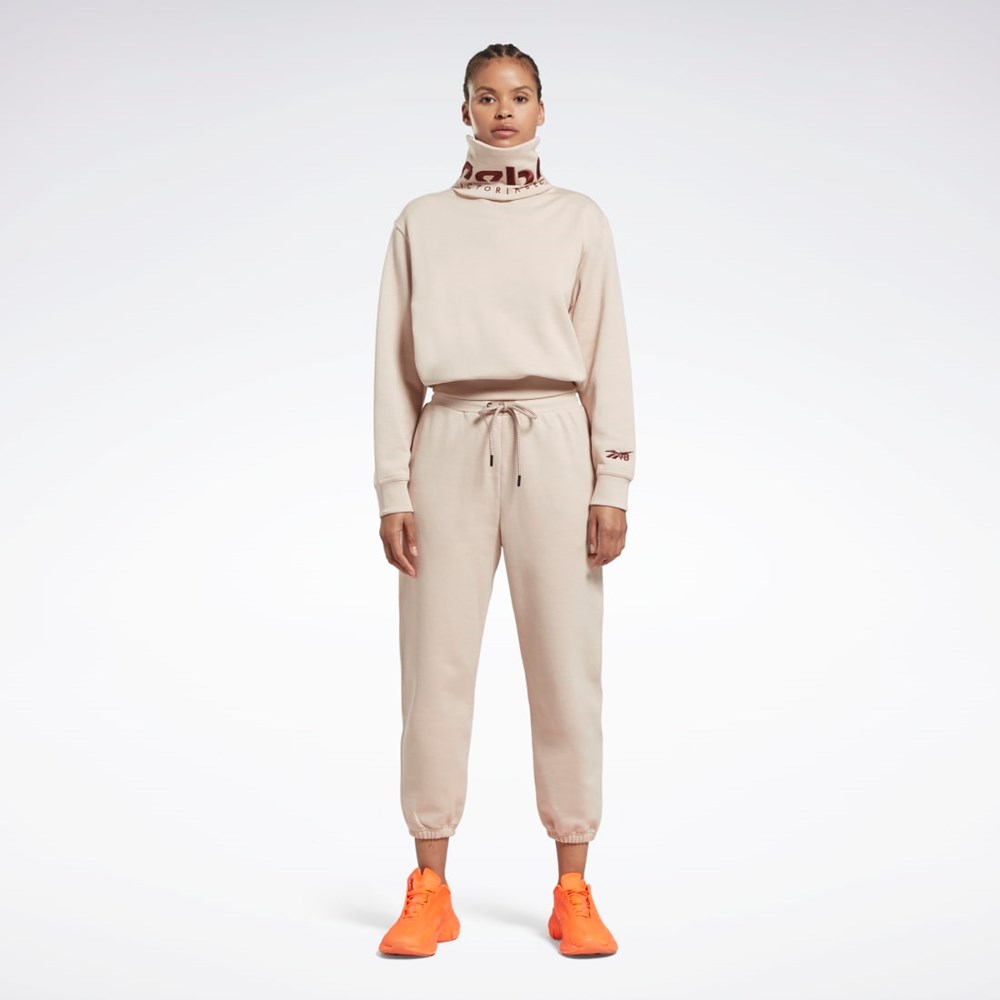 Reebok Victoria Beckham Cowl Neck Jumper Soft Ecru | WZSP-08159