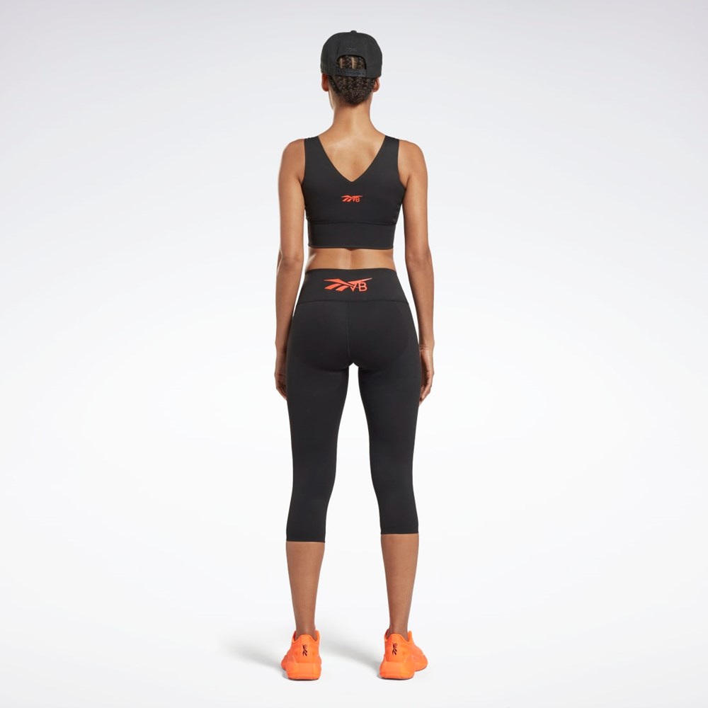 Reebok Victoria Beckham Crop Top Czarne | WJFL-69852