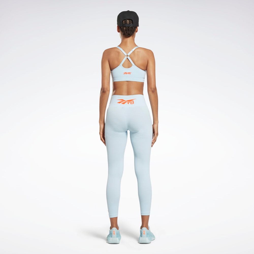 Reebok Victoria Beckham Light-Impact Seamless Bra Niebieskie | AHWO-67419