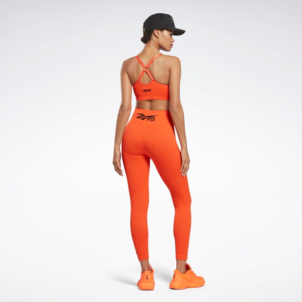 Reebok Victoria Beckham Light-Impact Seamless Bra Pomarańczowe | MDLZ-03745