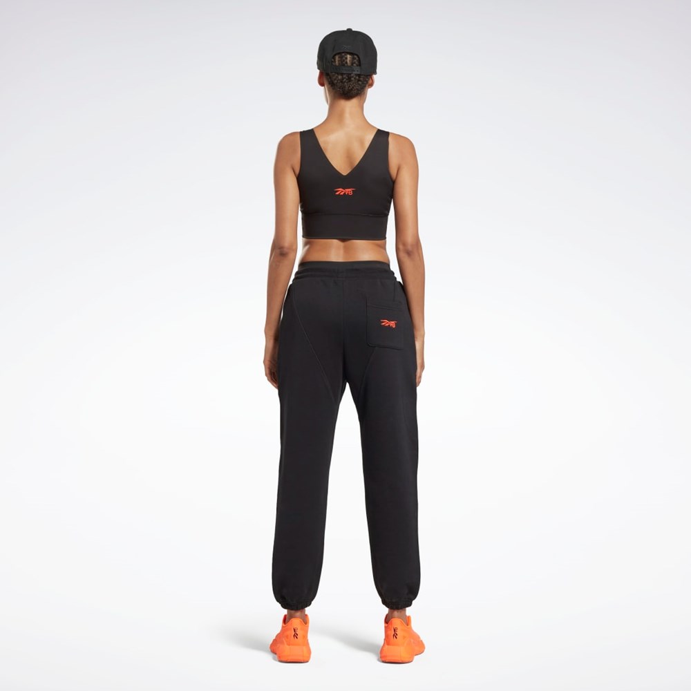 Reebok Victoria Beckham Prosty Leg Joggers Czarne Pomarańczowe | ETVX-09782