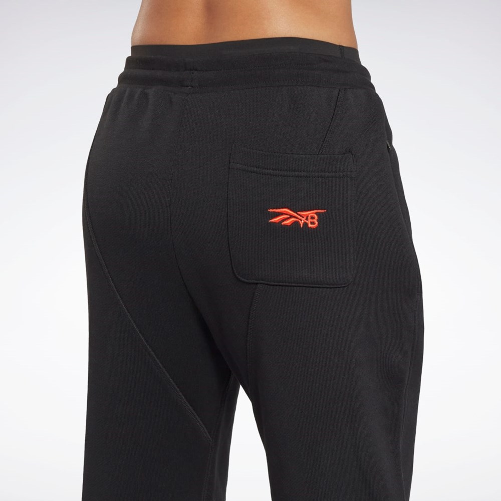 Reebok Victoria Beckham Prosty Leg Joggers Czarne Pomarańczowe | ETVX-09782