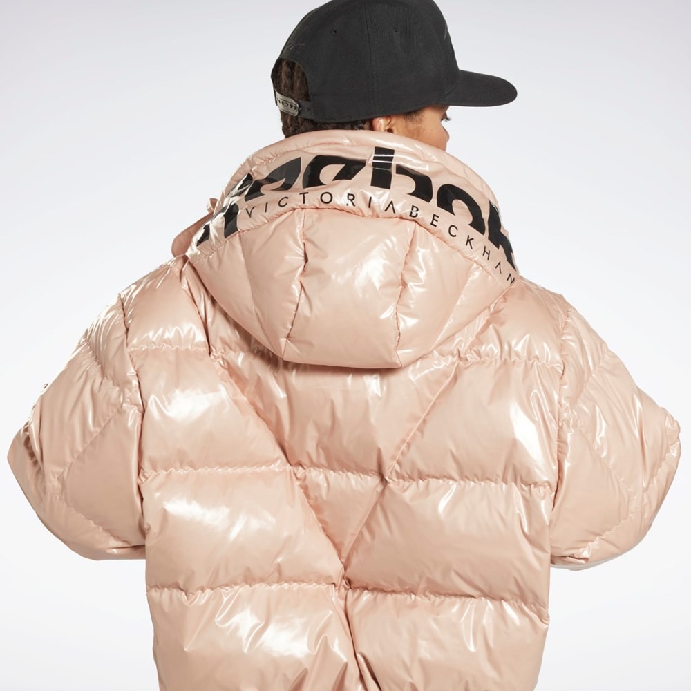 Reebok Victoria Beckham Puffer Jacket Soft Ecru | MVUW-78139