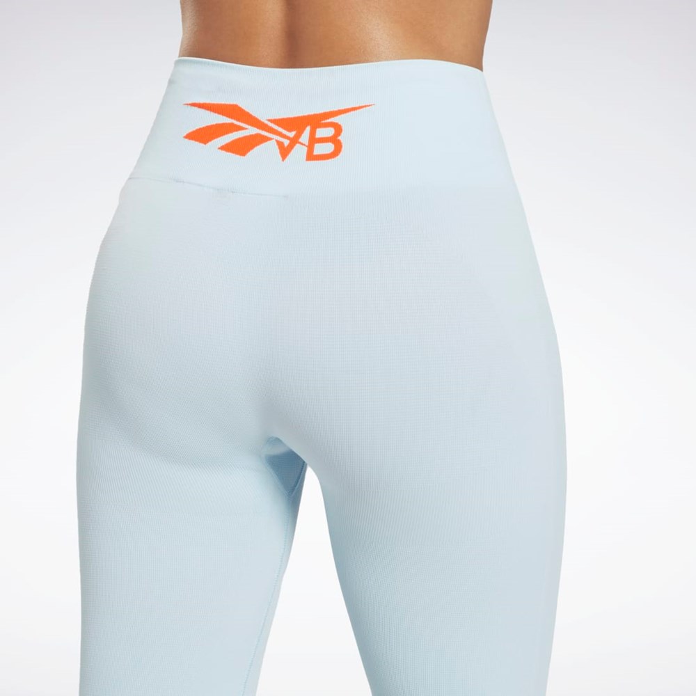 Reebok Victoria Beckham Seamless Leggings Niebieskie | EWUG-01729