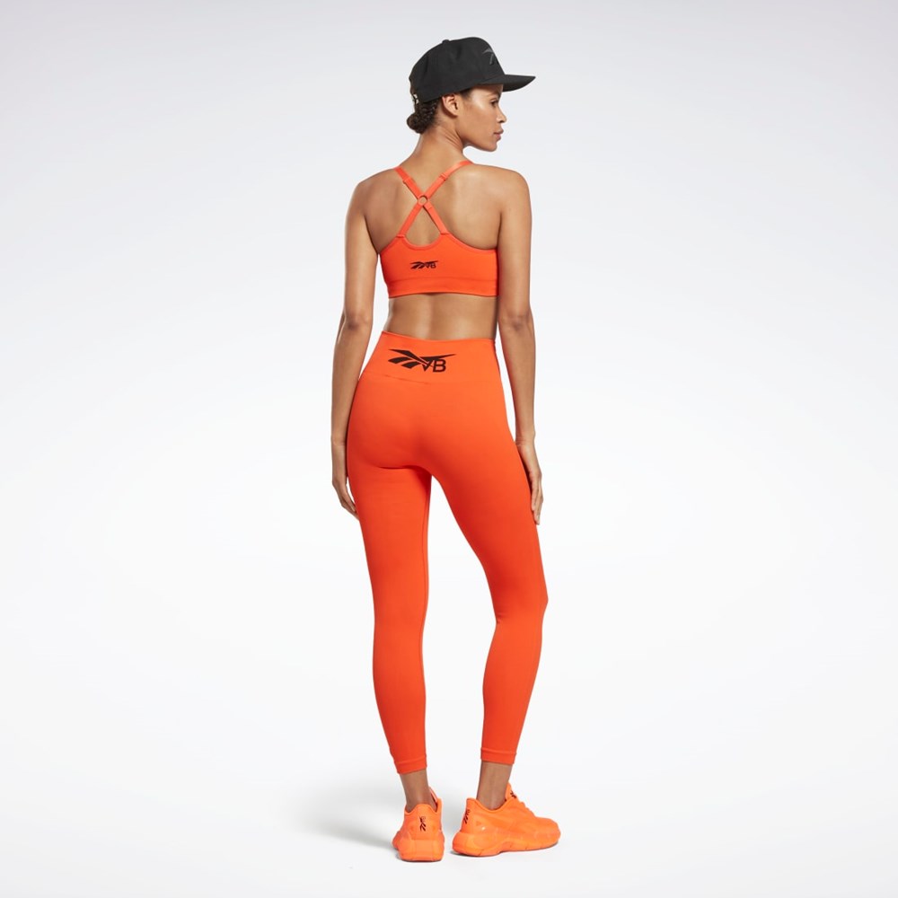 Reebok Victoria Beckham Seamless Leggings Pomarańczowe | QCLI-86273