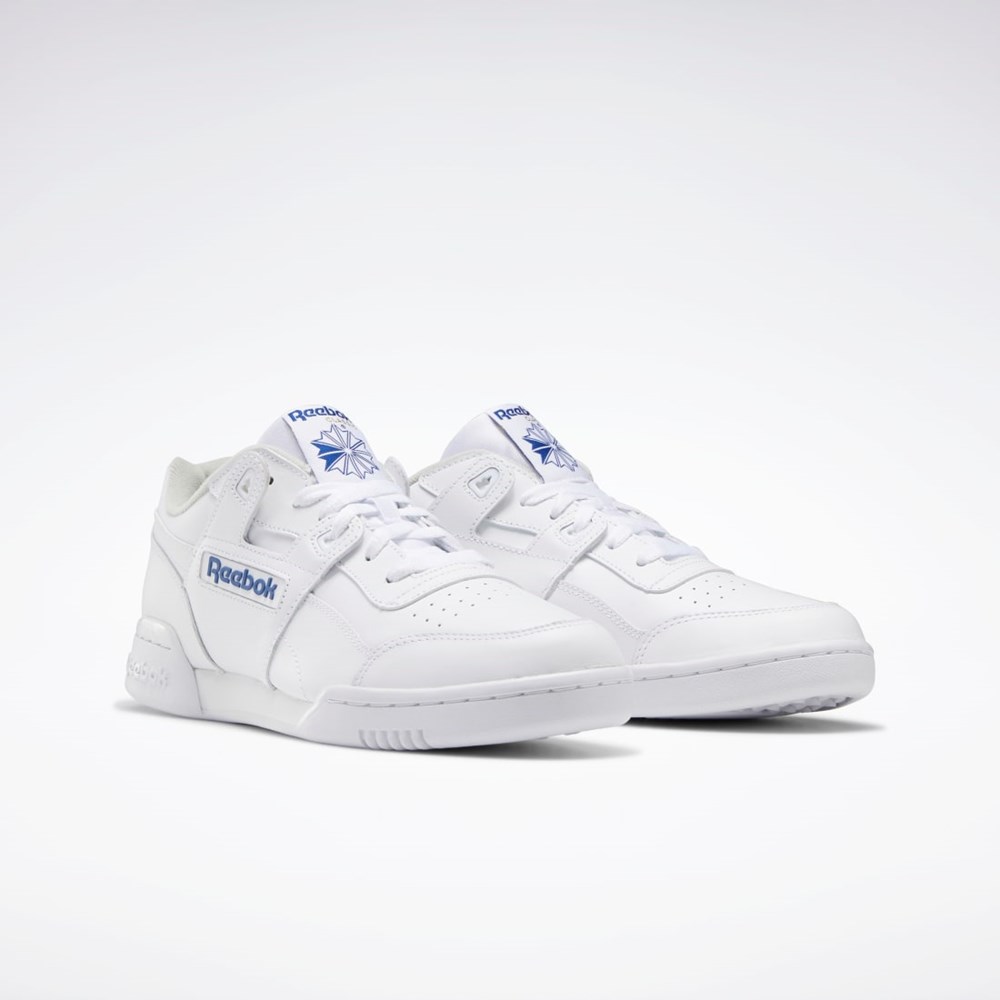 Reebok Workout Plus Shoes Białe Królewski Niebieski | QWIM-37821