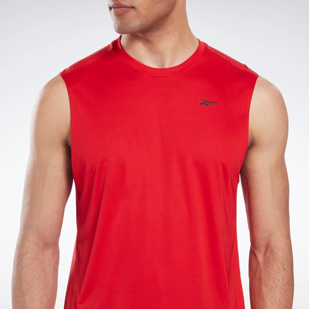 Reebok Workout Ready Bez Rękawów Tech T-Shirt Czerwone | ETKP-56037