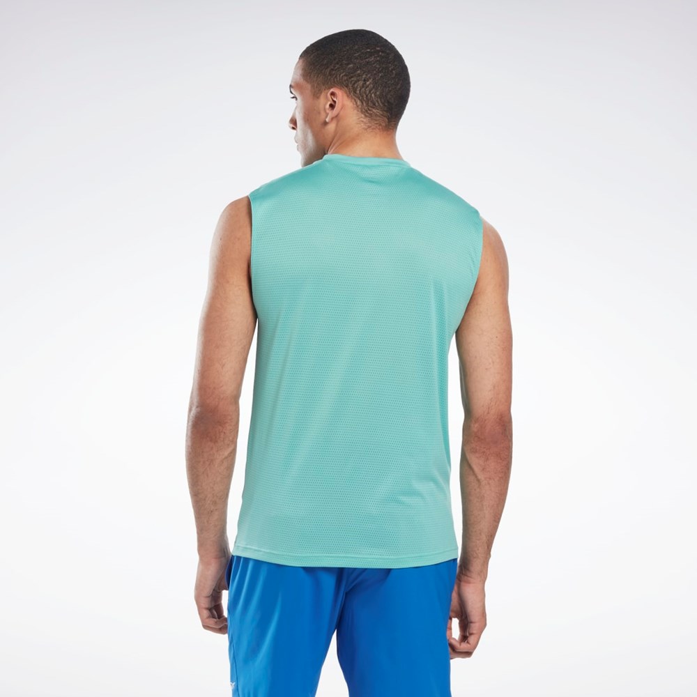 Reebok Workout Ready Bez Rękawów Tech T-Shirt Semi Classic Teal | HOYR-01985