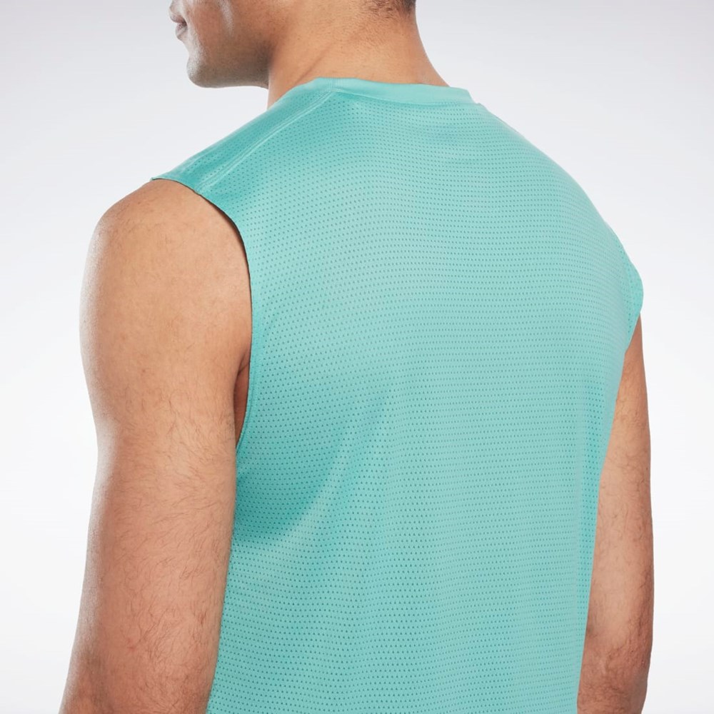 Reebok Workout Ready Bez Rękawów Tech T-Shirt Semi Classic Teal | IZEA-41238