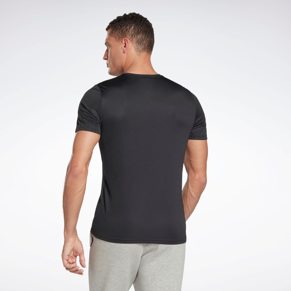 Reebok Workout Ready Grafiką T-Shirt Czarne | PAXD-17463