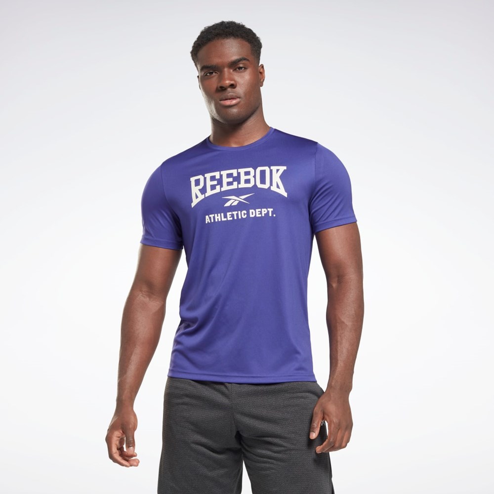 Reebok Workout Ready Grafiką T-Shirt Fioletowe | JQBD-71840