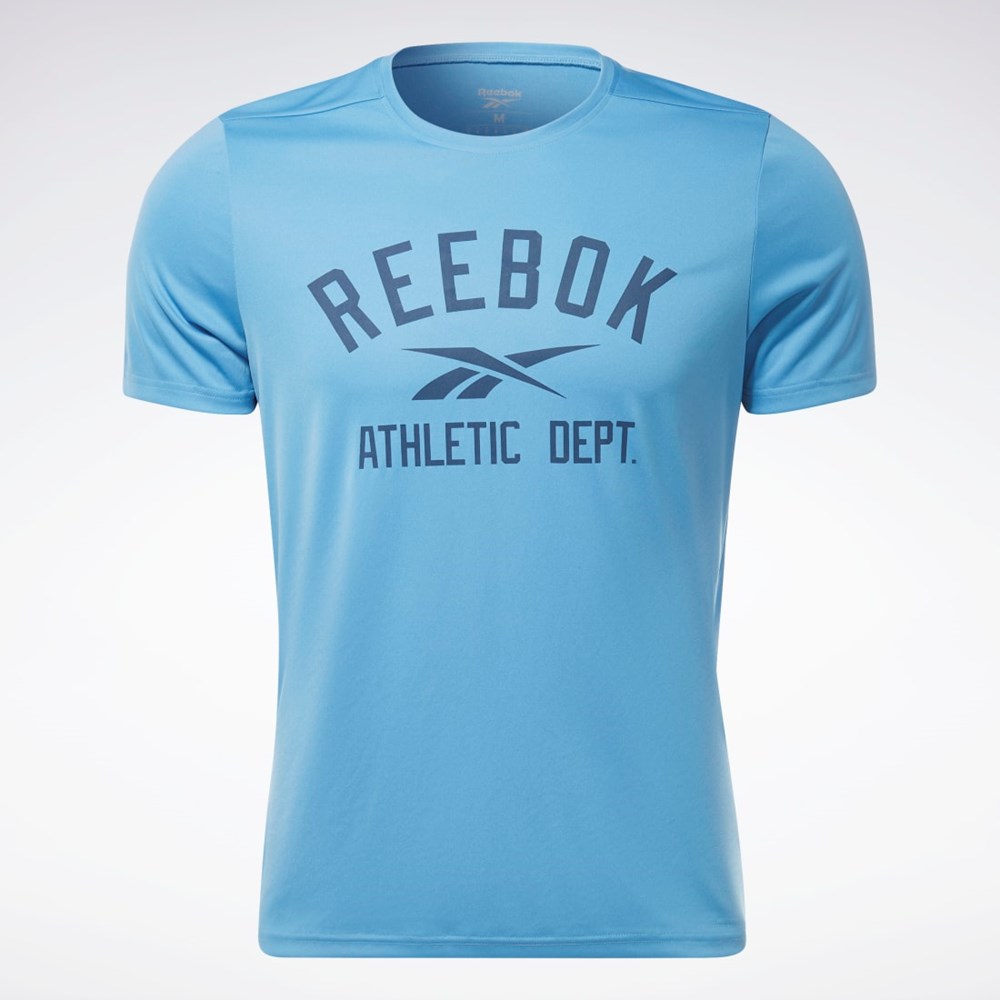 Reebok Workout Ready Grafiką T-Shirt Niebieskie | YWVZ-09281