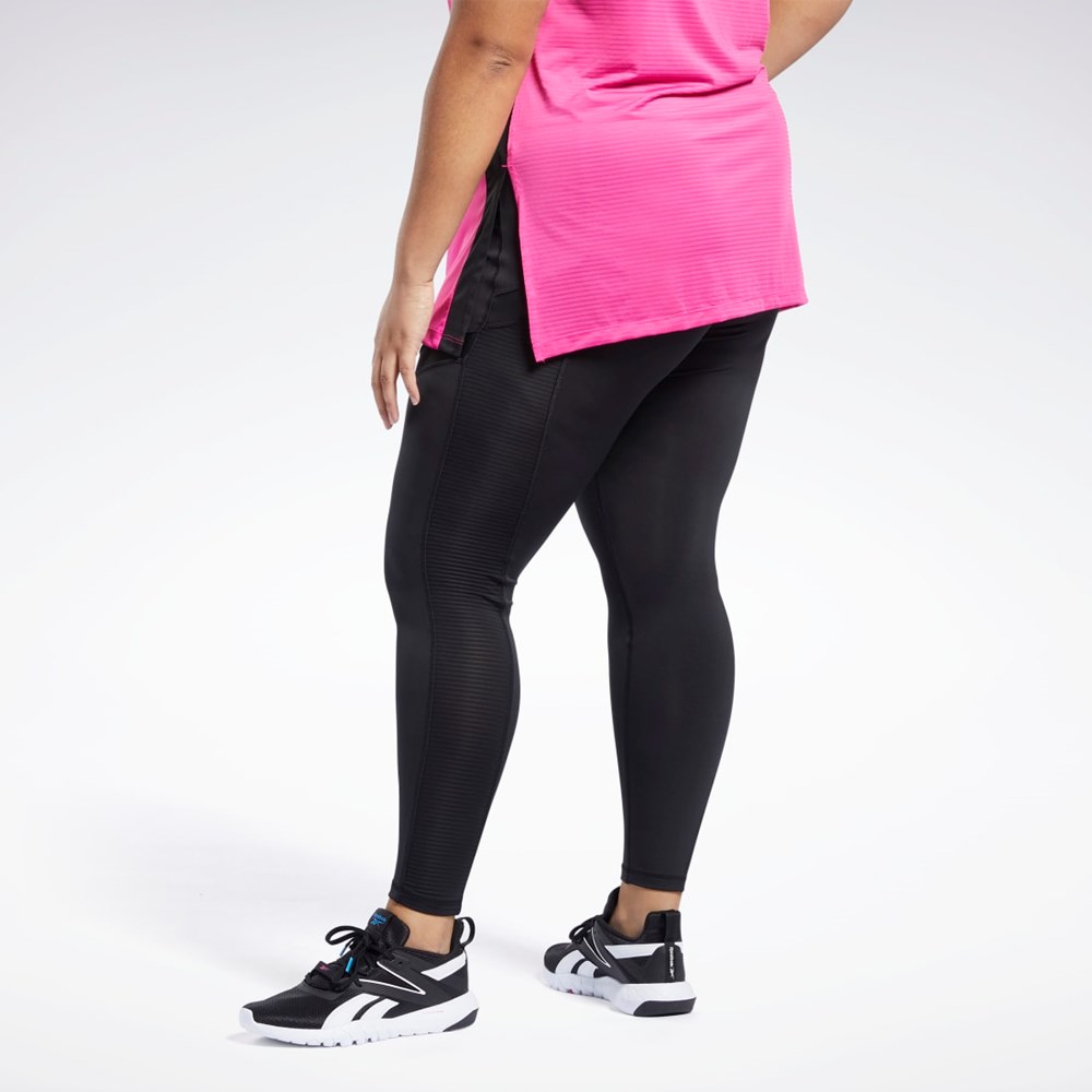 Reebok Workout Ready Mesh Leggings Czarne | FTGY-97106