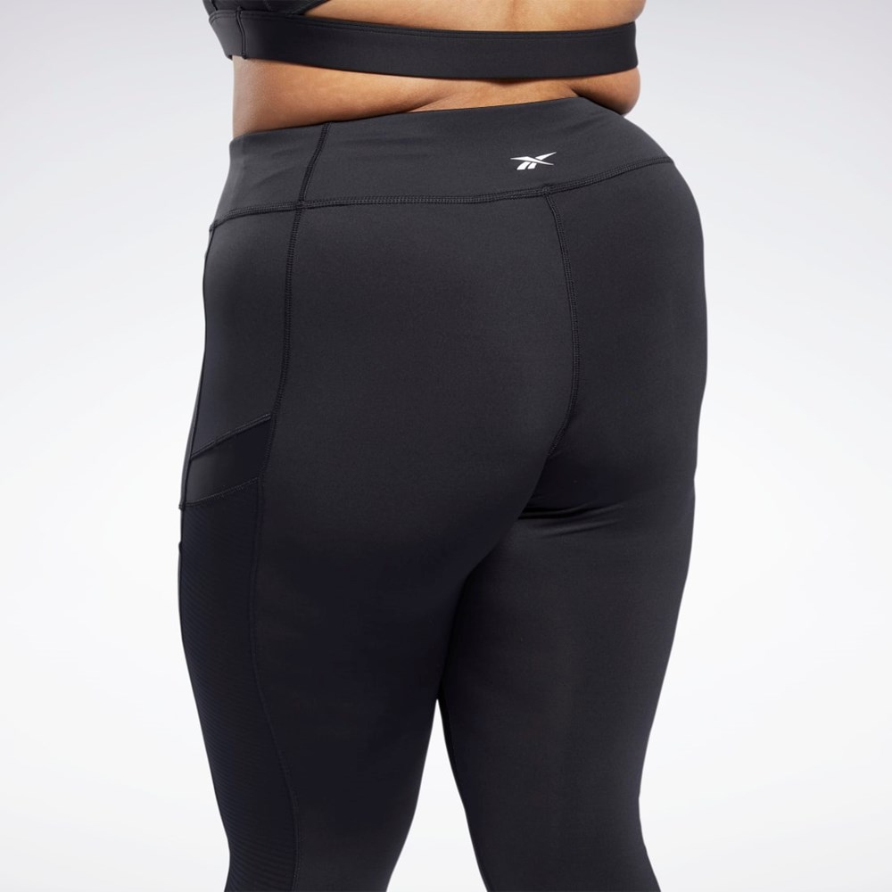 Reebok Workout Ready Mesh Leggings Czarne | FTGY-97106