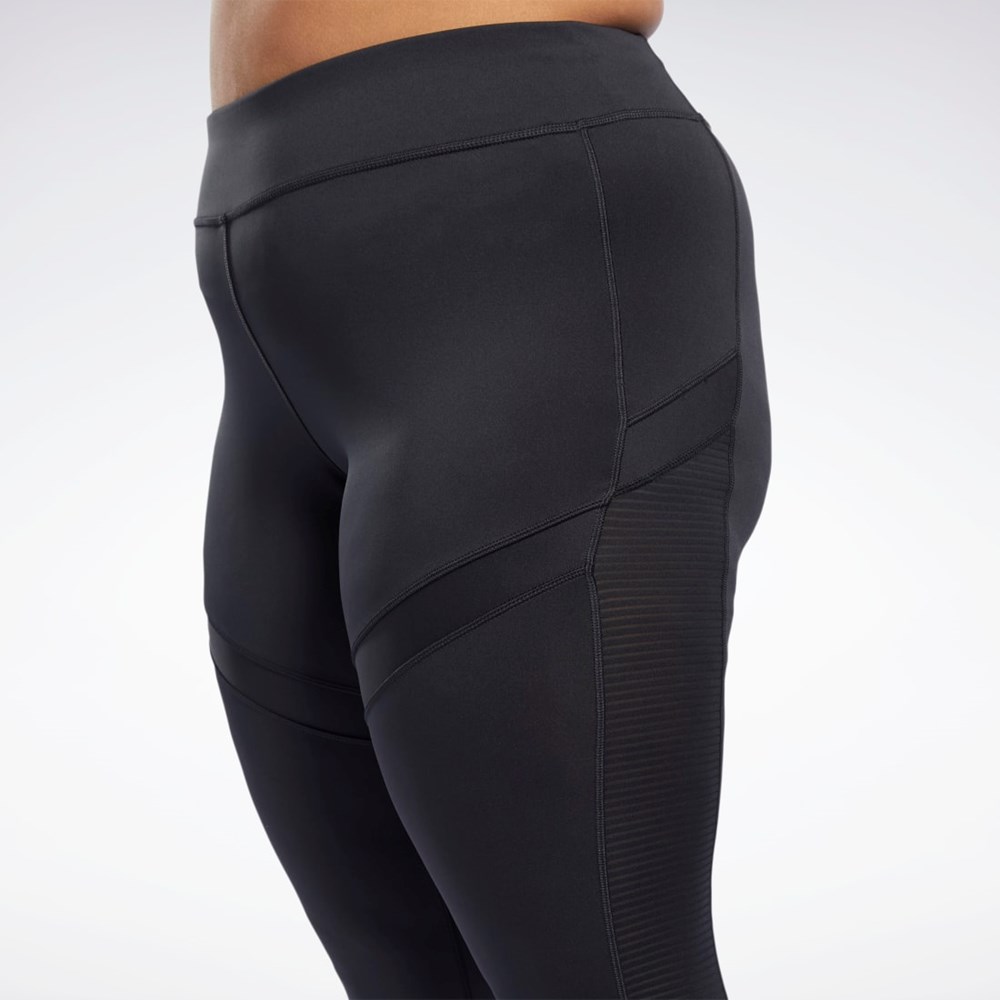 Reebok Workout Ready Mesh Leggings Czarne | FTGY-97106