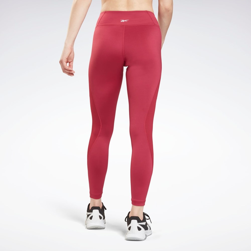 Reebok Workout Ready Mesh Leggings Punch Berry | DOKL-36920