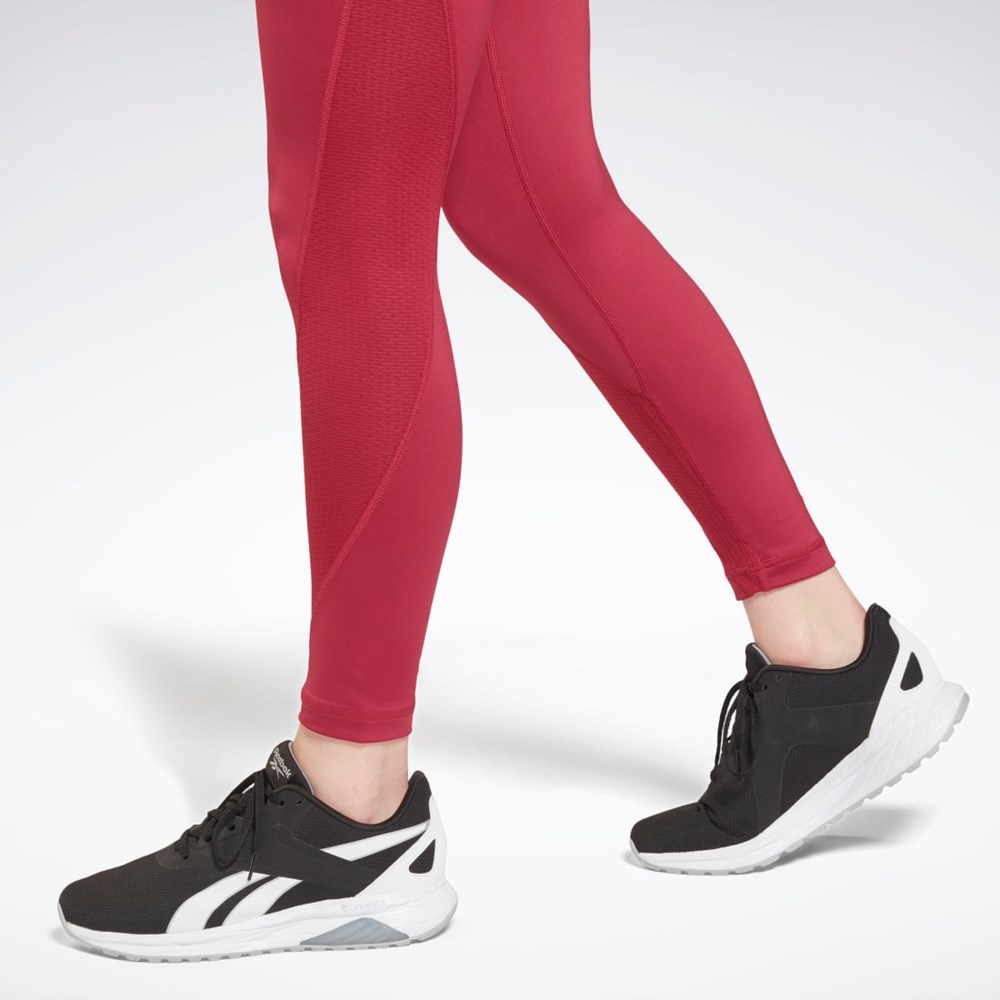 Reebok Workout Ready Mesh Leggings Punch Berry | DOKL-36920