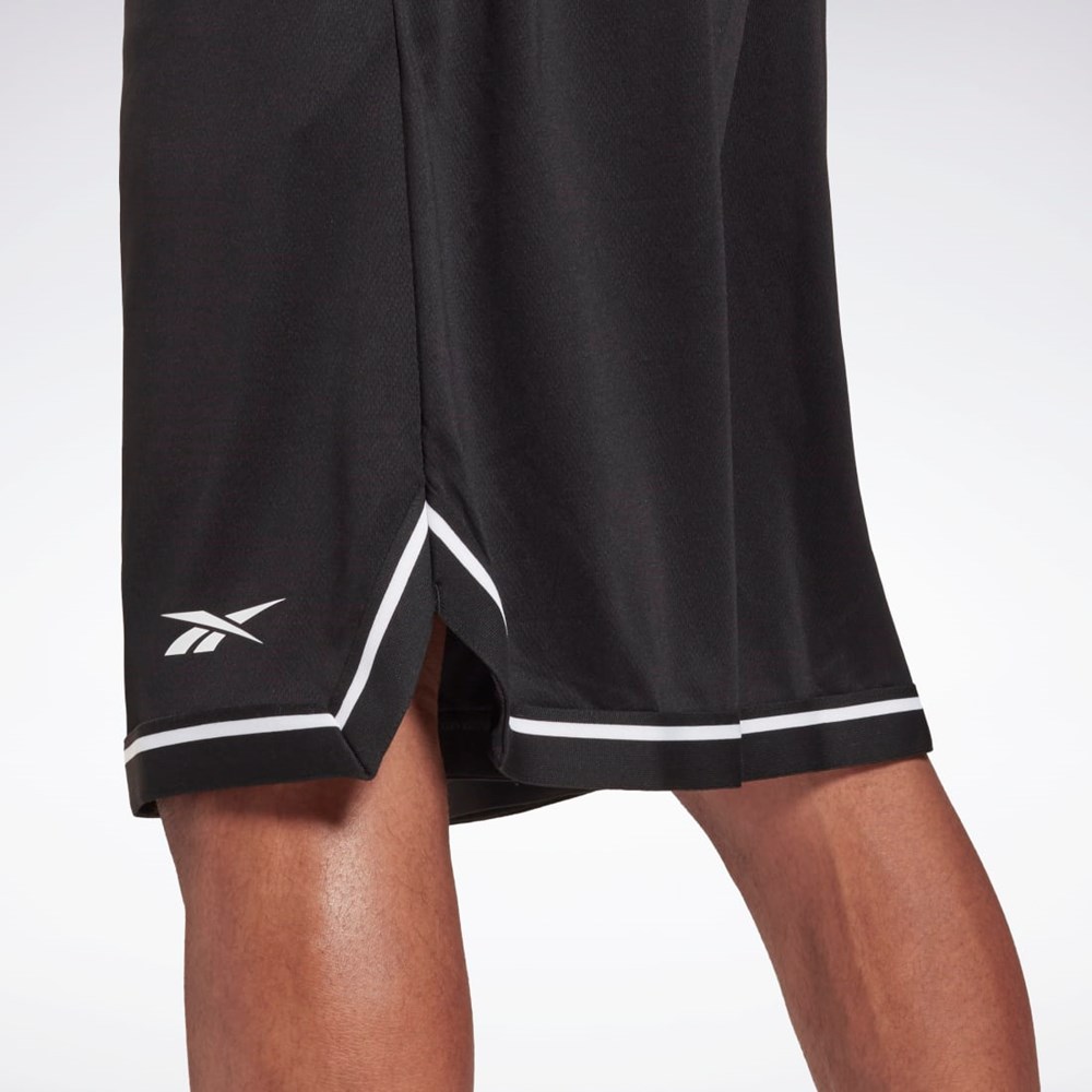 Reebok Workout Ready Mesh Shorts Czarne | CRSQ-18436