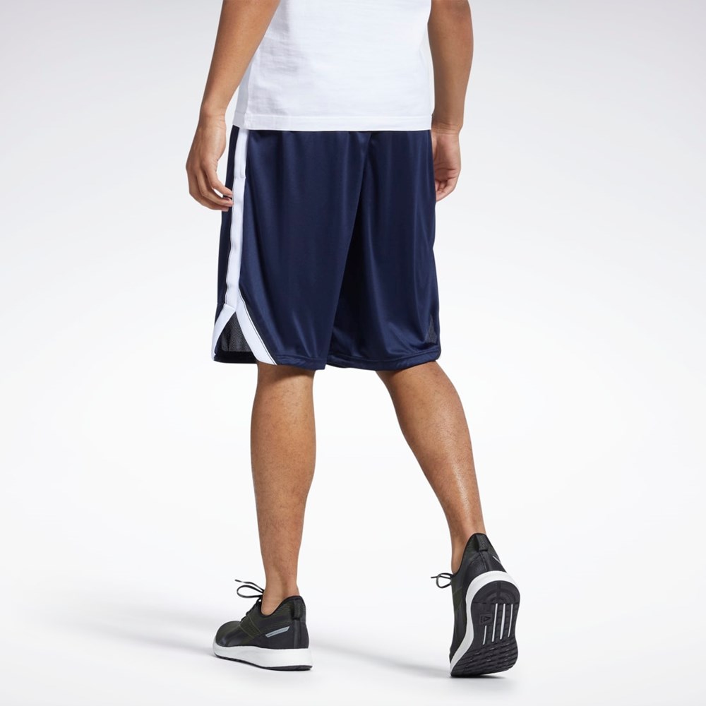 Reebok Workout Ready Mesh Shorts Granatowe | NCGB-59048