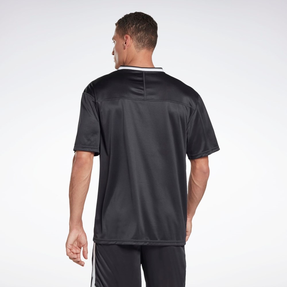 Reebok Workout Ready Mesh T-Shirt Czarne | RGWC-49102