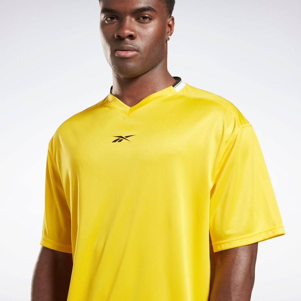 Reebok Workout Ready Mesh T-Shirt Żółte | HIAU-31607