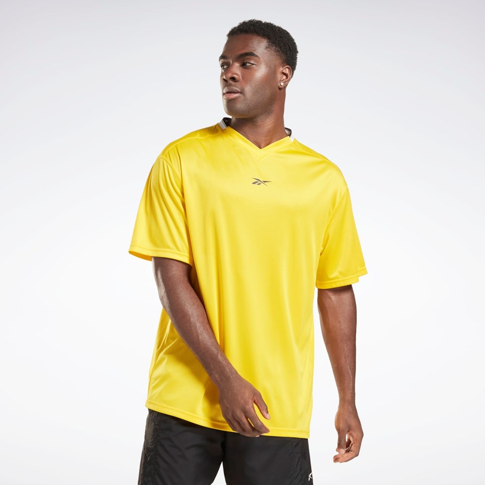 Reebok Workout Ready Mesh T-Shirt Żółte | HIAU-31607