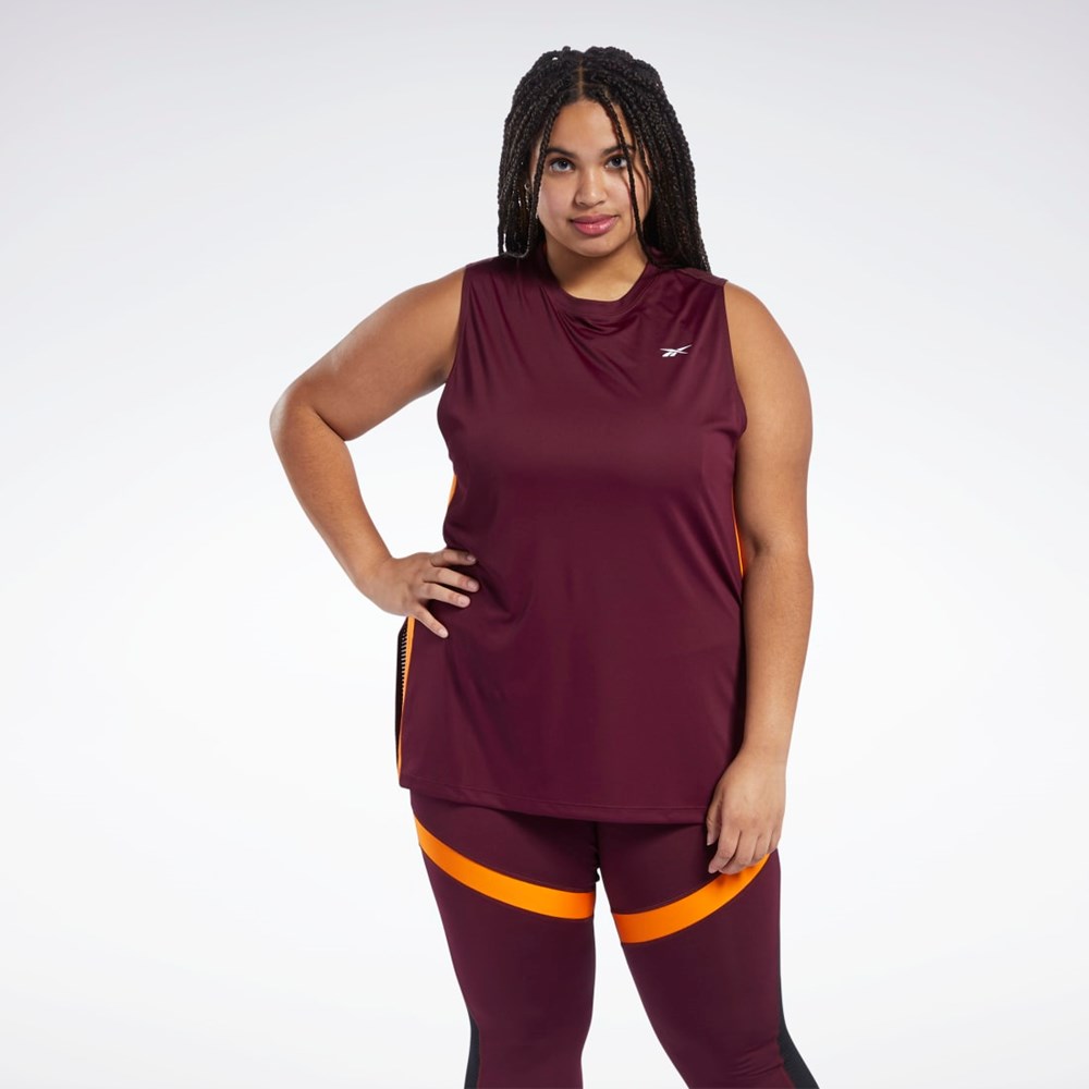 Reebok Workout Ready Mesh Tank Top Bordowe | CYGH-23084