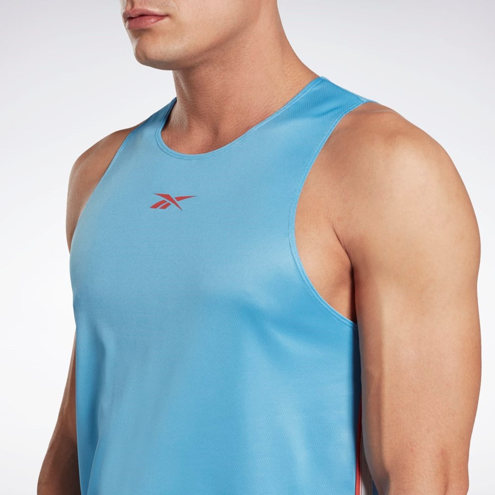 Reebok Workout Ready Mesh Tank Top Niebieskie | ZNLH-12540