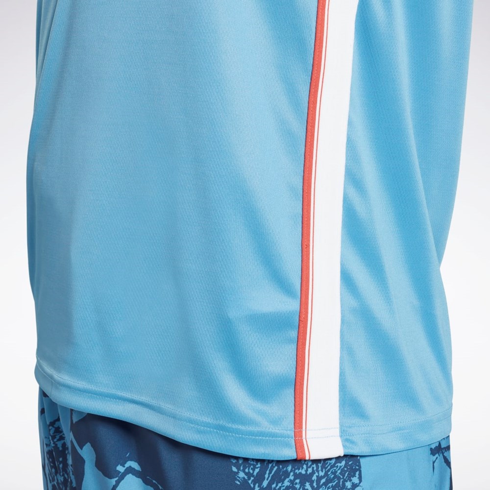 Reebok Workout Ready Mesh Tank Top Niebieskie | ZNLH-12540