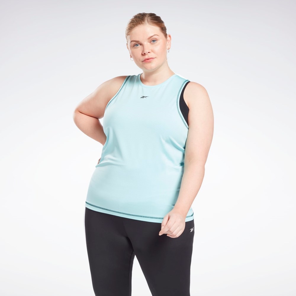 Reebok Workout Ready Mesh Tank Top (Plus Size) Digital Glow | GCVI-03529