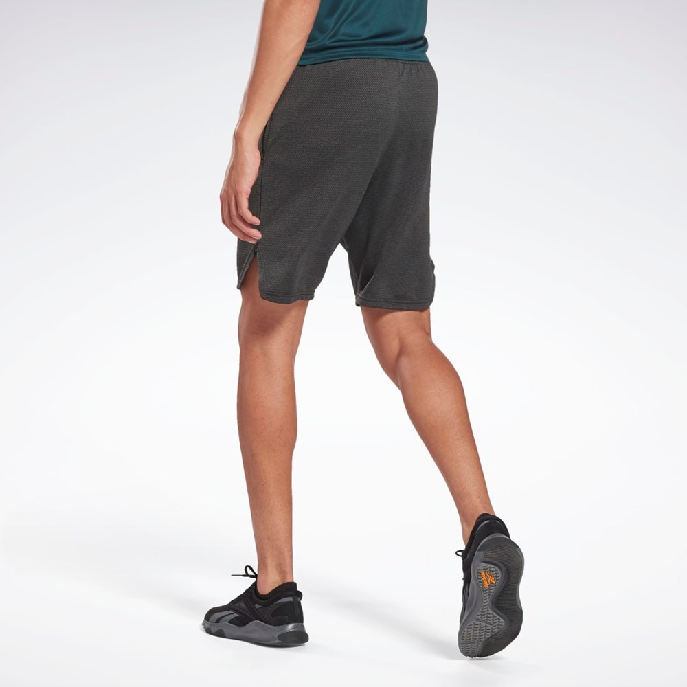 Reebok Workout Ready Mélange Shorts Czarne | FUNE-78014